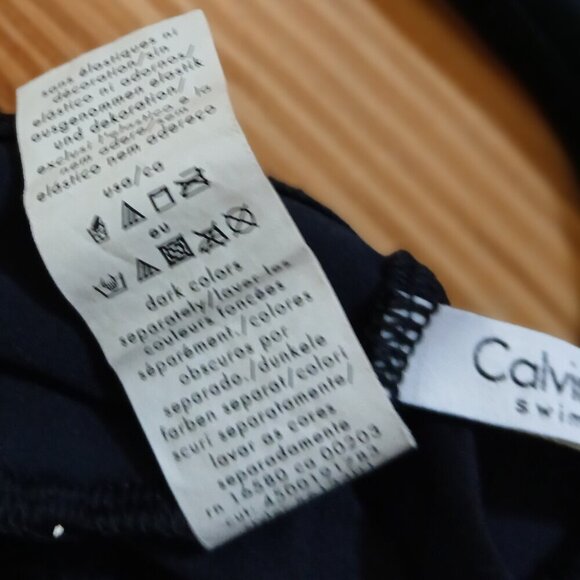 Calvin Klein Black Ruched Tank Skirted Swimdress Super Cute NWOT Sz 4 - Picture 4 of 7